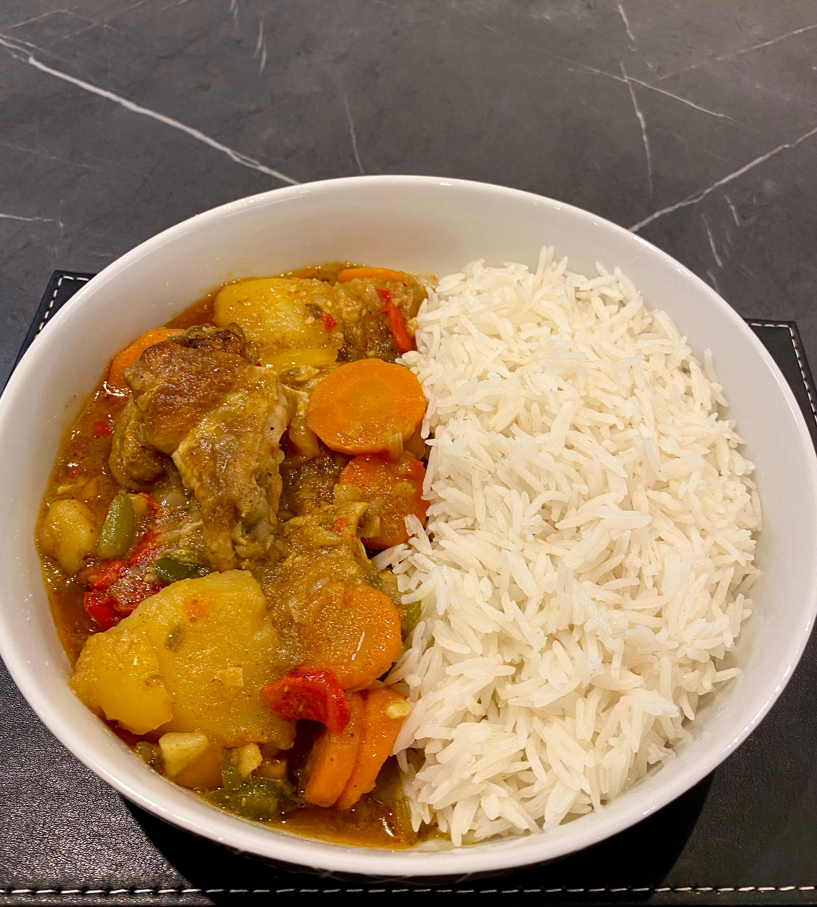 Goat Pepper Stew with Rice